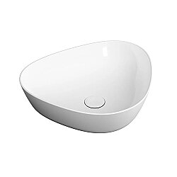 VitrA Plural Çanak Lavabo 7812B403-0016 Üçgen - Kompakt - 45x40 cm - Armatür Deliksiz - Su Taşma Deliksiz - Clean - Beyaz 