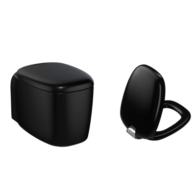 VitrA Plural Rim-Ex Asma Klozet ve Soft Kapak Takımı - Siyah - 1