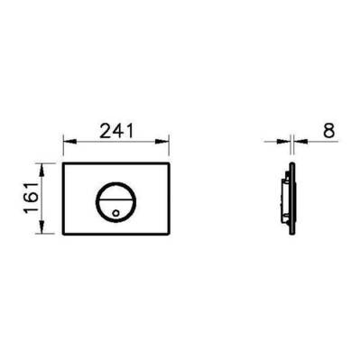VitrA Pro Temassız Kumanda Paneli 768-1421 Parlak Krom - 8 cm Gömme Rezervuarlar Ve El Değmeden Hijyen Ürünleri İçin - 2