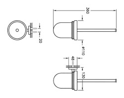 VitrA Q-Line Tuvalet Fırçalığı A44999 Krom - 4