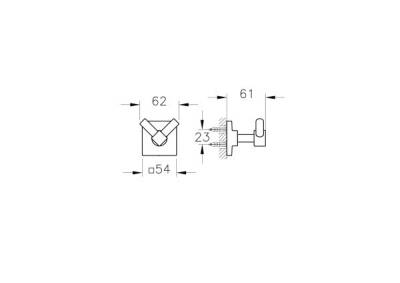 VitrA Root İkili Askı A44801, Krom - 2