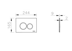 VitrA Root Round 740-2480 Kumanda Paneli, Parlak Krom - 2