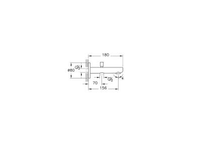 VitrA Root Round A43126 Çıkış Ucu, Krom - 2