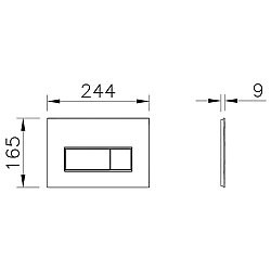 VitrA Root Square 740-2386  Kumanda Paneli, Mat Gri - 2