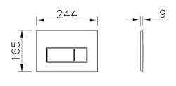 VitrA Root Square Kumanda Paneli 740-2311 Mat Siyah - 2