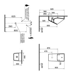 VitrA S20 5461B003-5598 Rim-ex - temassız - arkadan su girişli - beyaz - 2