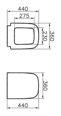 VitrA S20 Klozet kapağı 77-003-009 Duroplast - üstten sıkmalı - yavaş kapanır - metal menteşeli - beyaz - 4