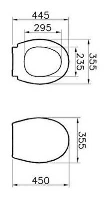 VitrA Universal Klozet kapağı 84-003-009 Duroplast - üstten sıkmalı - yavaş kapanır - metal menteşeli - beyaz - 4