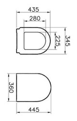 VitrA S50 Klozet kapağı 72-003-301 Duroplast - üstten sıkmalı - metal menteşeli - beyaz - 2