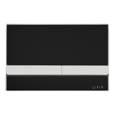 VitrA Select 740-1101 Çift Kademeli Kumanda Paneli - Siyah Cam Krom - 1