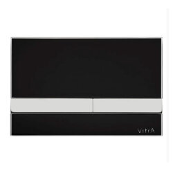 VitrA Select 740-1101 Çift Kademeli Kumanda Paneli - Siyah Cam Krom - 1