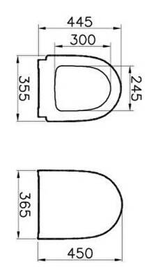 VitrA Sento Klozet kapağı 86-003-001 Duroplast - üstten sıkmalı - metal menteşeli - beyaz - 4