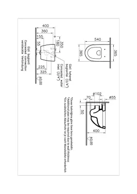 VitrA Sento Kanallı Asma Klozet ve Soft Kapak Takımı - Beyaz - 3