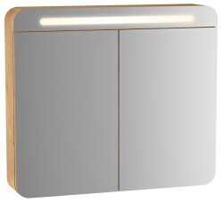 VitrA Sento Aynalı Kapaklı Dolap Seti, Antrasit, 80 cm (60809,60896) - 6