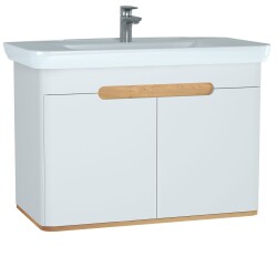 Vitra Sento Aynalı, Kapaklı Dolap Seti, Beyaz, 100cm (60787, 60897) - 2