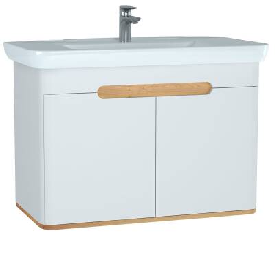 Vitra Sento Aynalı, Kapaklı Dolap Seti, Beyaz, 100cm (60787, 60897) - 2
