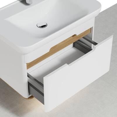 VitrA Sento Aynalı Çekmeceli Dolap Seti, Beyaz, 100cm (60814, 60897) - 6