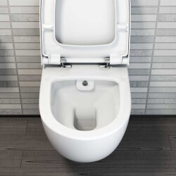 VitrA Sento Rim-Ex Asma Klozet ve Kapak Takımı, Beyaz - 3