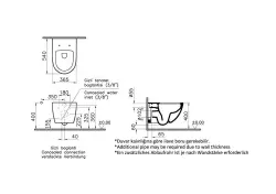 VitrA Sento Rim-Ex Asma Klozet ve Slim Soft Kapak Takımı - Beyaz - 3