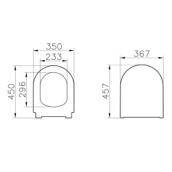 VitrA Sento Yavaş Kapanır Klozet Kapağı 130-483-009, Mat Siyah - 2