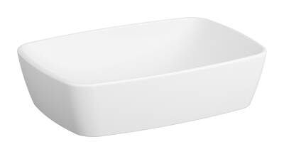 VitrA Shift Çanak lavabo 7075B003-0016 Dikdörtgen - 55x38 cm - armatür deliksiz - su taşma deliksiz - beyaz - 1