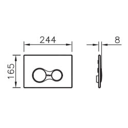 VitrA Sirius 740-0422 Mekanik Kumanda Paneli - Parlak Krom/Altın - 2