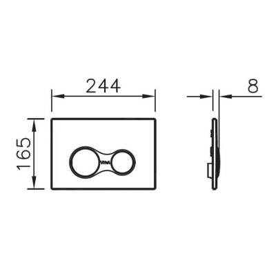 VitrA Sirius 740-0422 Mekanik Kumanda Paneli - Parlak Krom/Altın - 2