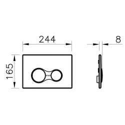 VitrA Sirius Kumanda Paneli 740-0480 Parlak Krom - 2