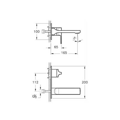 VitrA Suit L A4248626 Ankastre Lavabo Bataryası - Bakır - 2