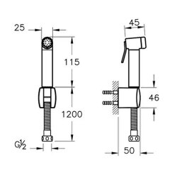 VitrA Taharet El Duşu A4574736, Siyah - 2