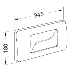 VitrA 790-5085 Tek Basmalı Kumanda Paneli - Mat Krom - 2