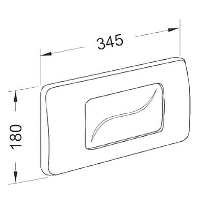 VitrA 790-5085 Tek Basmalı Kumanda Paneli - Mat Krom - 2