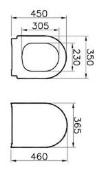 VitrA Universal Klozet kapağı 85-003-009 Duroplast - üstten sıkmalı - yavaş kapanır - metal menteşeli - beyaz - 4