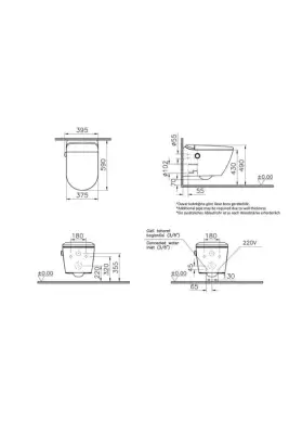 VitrA V-Care Ultra Asma Klzoet 7234B003-9999, Beyaz - 3
