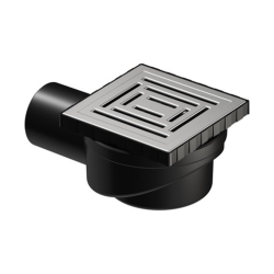 VitrA V-Flow Kare 59980061000 Duş Kanalı - Yandan Sifon - 10x10 cm - DK 800 - Mat Krom - VitrA