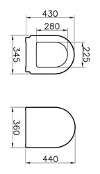 VitrA Zentrum Klozet kapağı 94-003-001 Duroplast - üstten sıkmalı - metal menteşeli - beyaz - 4