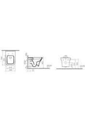 VitrA Zentrum Square Smoothflush Rim-Ex Asma Klozet ve Kapak Takımı, Beyaz - 3