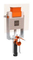 VitrA VUni Gömme Rezervuar 761-1855-01 tuğla duvariçi - asma klozet - 98 cm - 3/6L - 1