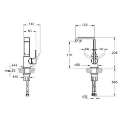 VitrA Suit Lavabo Bataryası A4261629 Yandan Kumandalı, Soft Bakır - 2
